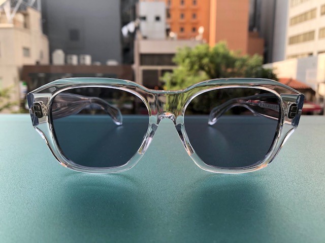ノーブランド 細リム メタルボストン サングラス 眼鏡フレームとしても使えます
