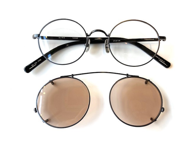 金子眼鏡ビンテージシリーズから、CLIPサングラス付きの新作 「KV-150